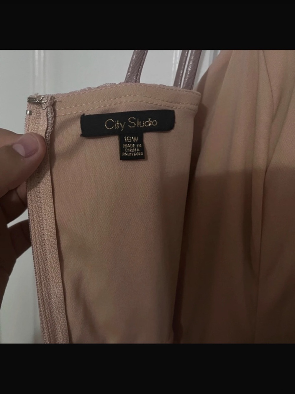 City Studio Blush Pink Tulle Pleated Strap Mini Dress - Picture 4 of 4